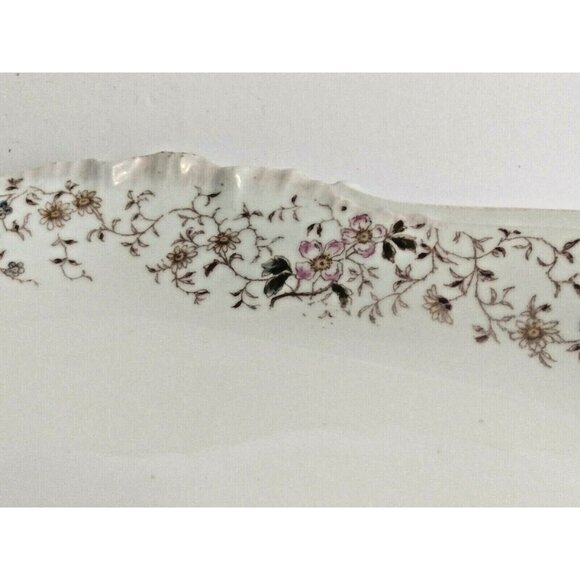 Antique Haviland Limoges 16" Serving Platter pre 1900 Pink, Blue,Yellow Forals - Picture 4 of 11